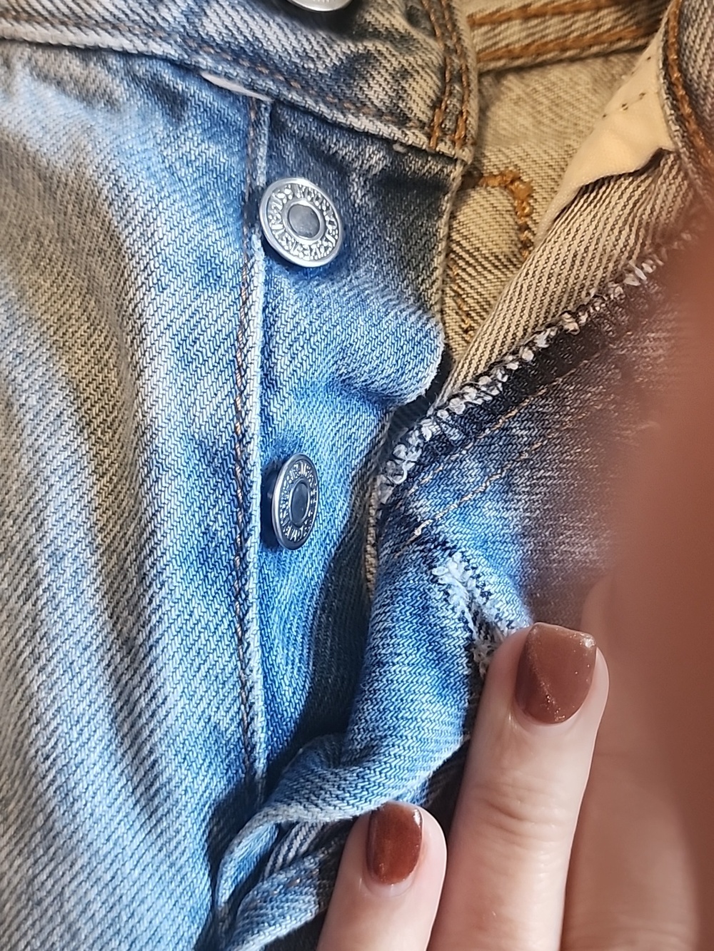 Light Blue Distressed Women's Jeans - Picture 4 of 4